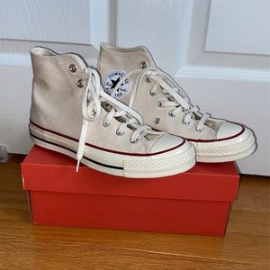 Beige Hightop Converse